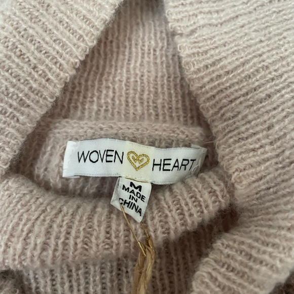 Woven Heart Tan & Brown Checkered Turtleneck Sweater - Picture 3 of 7